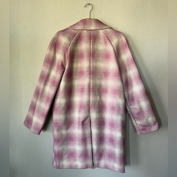 Avec Les Filles Raglan Walking Coat in Dusty Pink Plaid in Women’s Size S - Picture 12 of 16